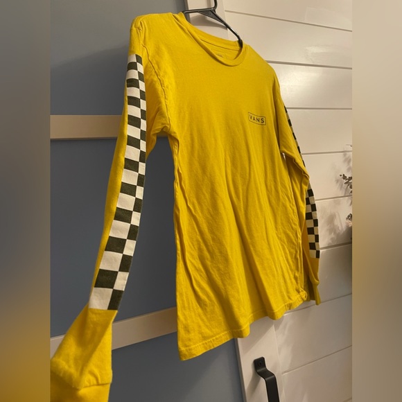 Vans Classic Checkered Yellow Long Sleeve T-Shirt | Size: Small - Picture 2 of 4